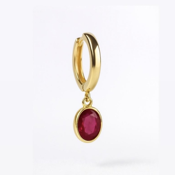 Ruby Drop Küpe 