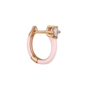 Tektaş Pink Halka Küpe