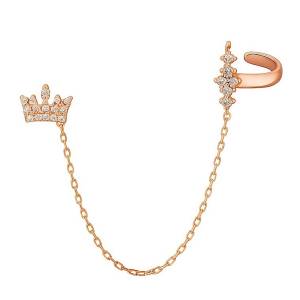 Zincirli Cuff & Taç Küpe / Rose