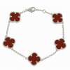 Bordo Clover Bileklik