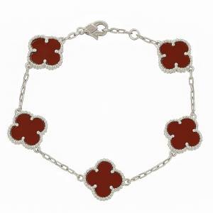 Bordo Clover Bileklik