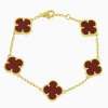 Bordo Clover Bileklik / Sarı