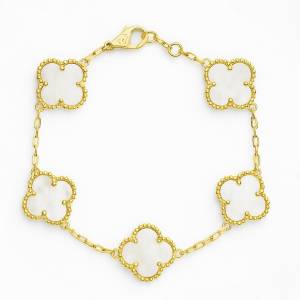Sedef Clover Bileklik / Sarı