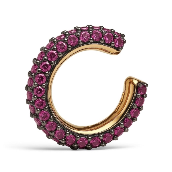 Fuşya Pave Ear Cuff