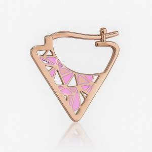 Pink Üçgen Küpe