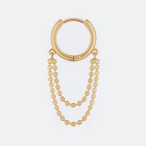 Disk Chain Küpe / Rose