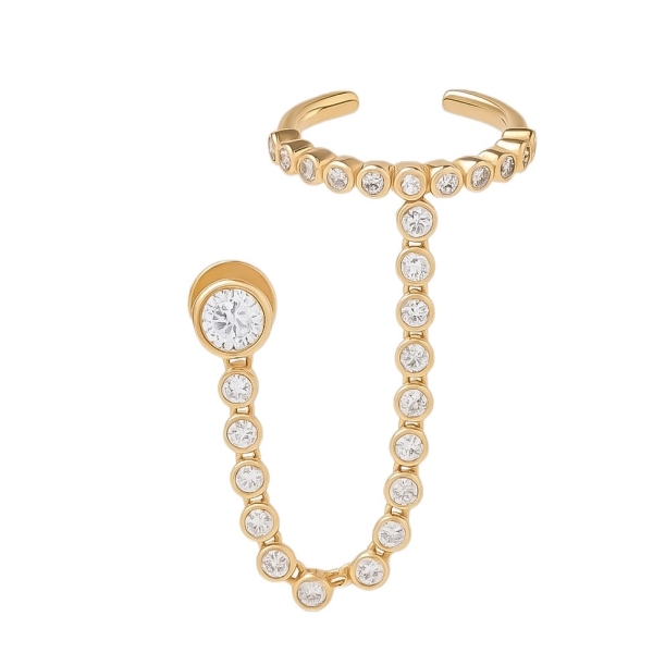 Bezel Suyolu Küpe Ear Cuff