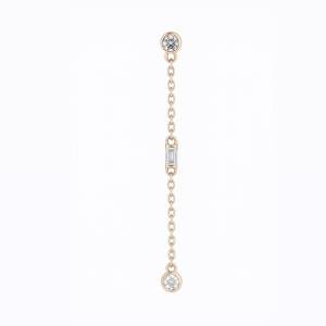 Bezel Begi Zincir Küpe