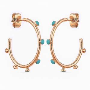 Mavi  Güverse Halka Küpe