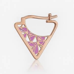 Mor Üçgen Küpe