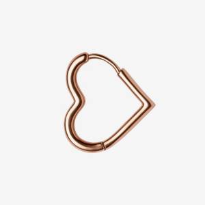 Plain Kalp Halka Küpe M 