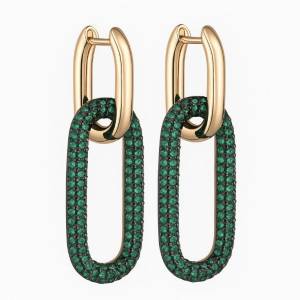 Yeşil Geçme U Küpe / L