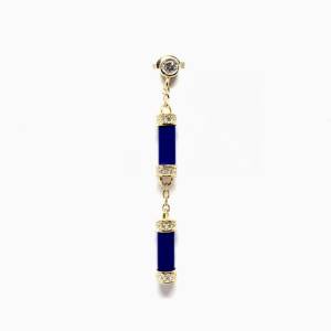 İthal Lapis Boru Küpe (Sarı)