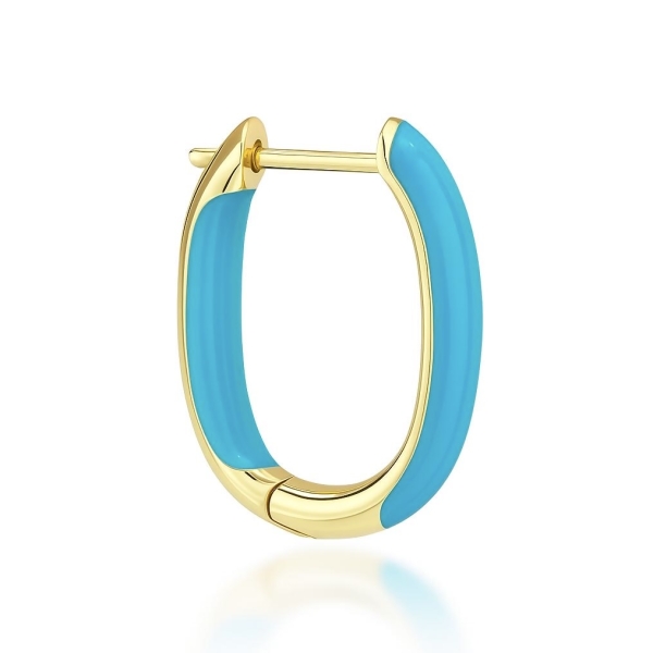 Turkuaz U Halka Küpe