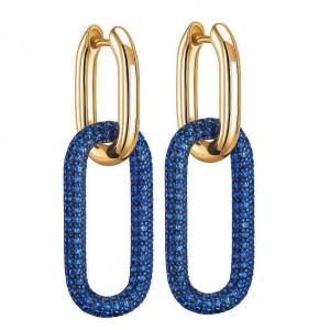 Mavi Geçme U Küpe / L