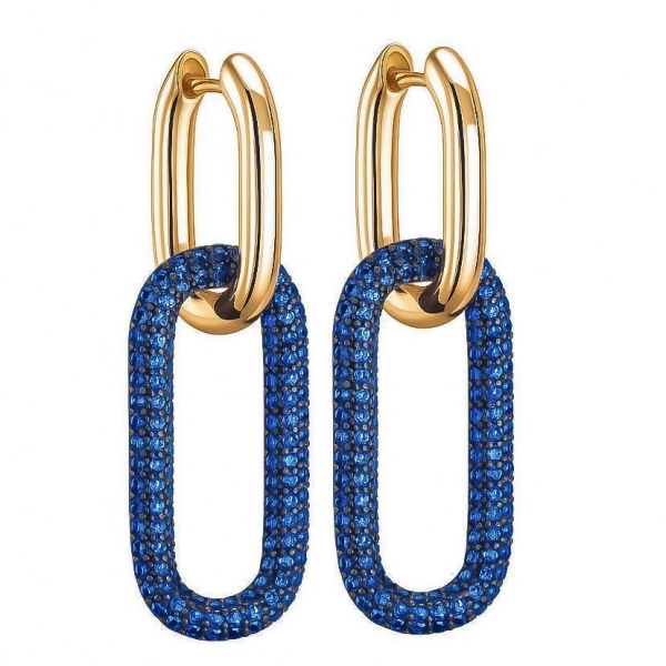 Mavi Geçme U Küpe / L