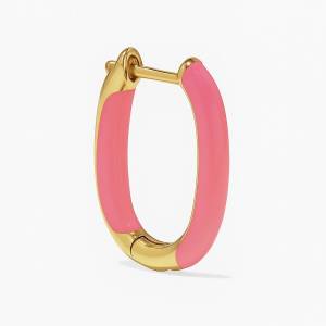 Pink Neon U Halka Küpe