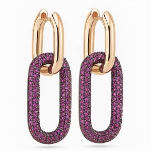 Fuşya Geçme U Küpe / L