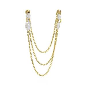 İsabella Chain Küpe 2 / Sarı 