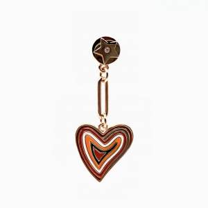 İthal Heart Star Küpe (Rose)