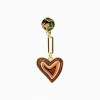 İthal Heart Star Küpe (Sarı)