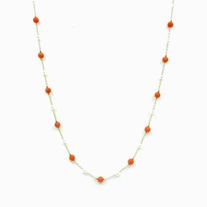 Coral Pearl Bubble Kolye 