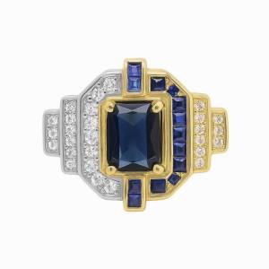 Mavi Merlot Yüzük / Sarı