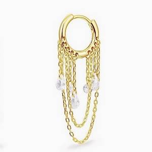 Isabella Chain Küpe 3 / Sarı