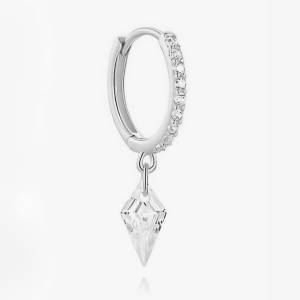 Isabella Hoop Küpe 4 / Beyaz