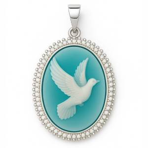 Cameo Kolye Ucu 2 / Beyaz