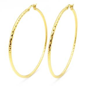 Italyan Hoop Küpe / Sarı