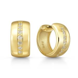 Taş Şerit Bombe Halka Küpe