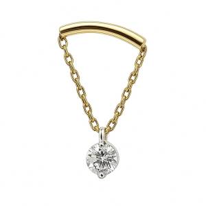 Cris Chain Ark Küpe (Sarı)
