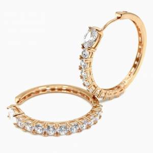 İthal Oval Zen Halka Küpe (Rose)