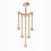  Bezel Chain Ear Jacket Küpe / Rose