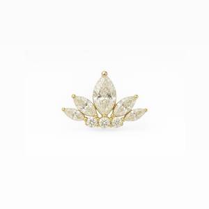 Markiz Crown Küpe / Sarı