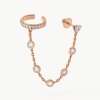 Bezel Chain Küpe & Ear Cuff