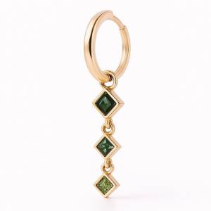 Yeşil Ton Sür Ton Küpe 