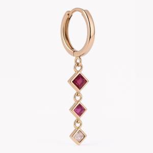 Pembe Ton Sür Ton Küpe 