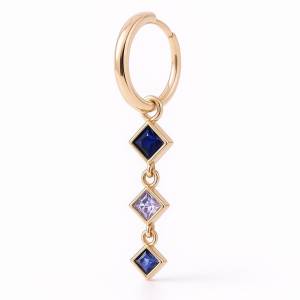 Mavi Ton Sür Ton Küpe 