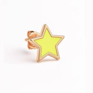 Sarı Yıldız Küpe