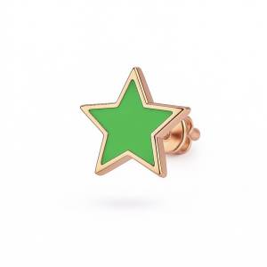 Yeşil  Yıldız Küpe