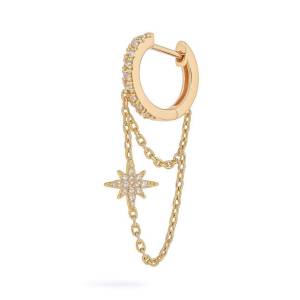 Şimal Zincir Halka Küpe / Rose