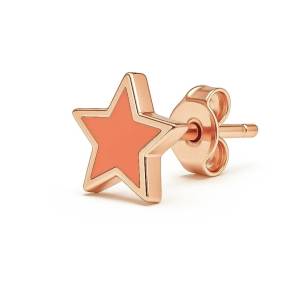 Oranj Yıldız Küpe