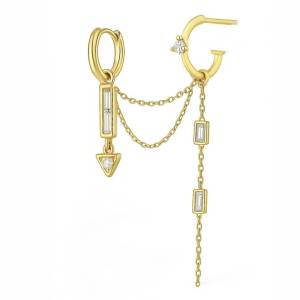 Begi Arrow Chain Küpe / Sarı