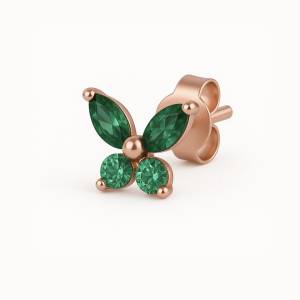 Yeşil Kelebek Küpe