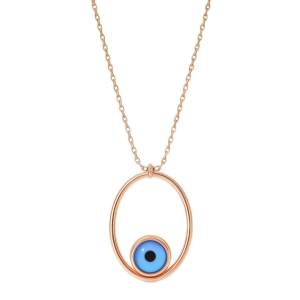 Oval Nazar Kolye