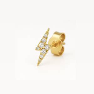 Mini Şimşek Küpe / Sarı