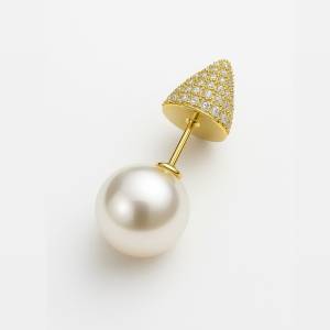 İnci Bullet Küpe / Sarı