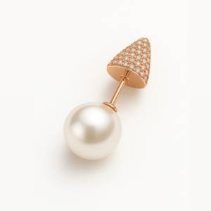 İnci Bullet Küpe / Rose